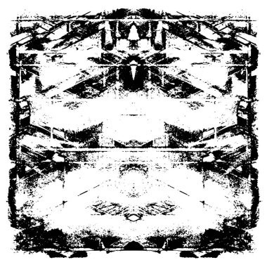 Çizik ve çiziklerle dolu siyah beyaz bir arka plan. Soyut vektör illüstrasyonu. 