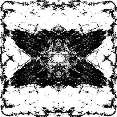 Çizik ve çiziklerle dolu siyah beyaz bir arka plan. Soyut vektör illüstrasyonu. 