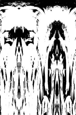 Çizik ve çiziklerle dolu siyah beyaz bir arka plan. Soyut vektör illüstrasyonu. 