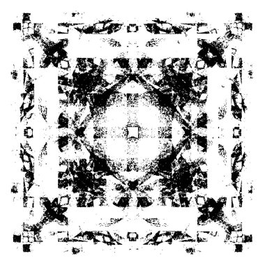 Çizik ve çiziklerle dolu siyah beyaz bir arka plan. Soyut vektör illüstrasyonu. 