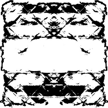 Çizik ve çiziklerle dolu siyah beyaz bir arka plan. Soyut vektör illüstrasyonu. 