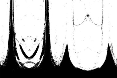 Çizik ve çiziklerle dolu siyah beyaz bir arka plan. Soyut vektör illüstrasyonu. 