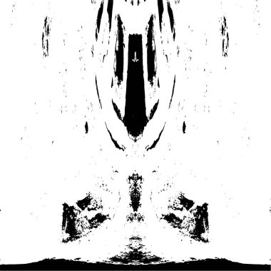 Grunge dikey olarak simetrik siyah beyaz doku. Tek renkli yıpranmış kaplama deseni. 