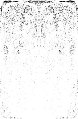 Grunge dikey olarak simetrik siyah beyaz doku. Tek renkli yıpranmış kaplama deseni. 