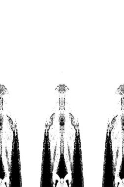 Grunge dikey olarak simetrik siyah beyaz doku. Tek renkli yıpranmış kaplama deseni. 