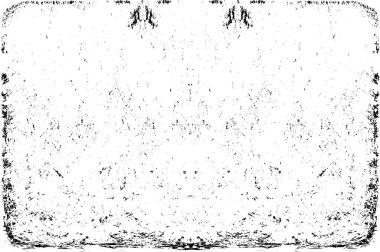 Grunge dikey olarak simetrik siyah beyaz doku. Tek renkli yıpranmış kaplama deseni. 