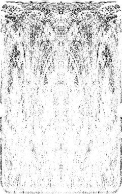 Grunge dikey olarak simetrik siyah beyaz doku. Tek renkli yıpranmış kaplama deseni. 