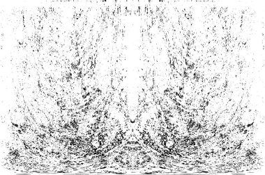 Grunge dikey olarak simetrik siyah beyaz doku. Tek renkli yıpranmış kaplama deseni. 