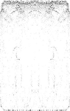 Grunge dikey olarak simetrik siyah beyaz doku. Tek renkli yıpranmış kaplama deseni. 