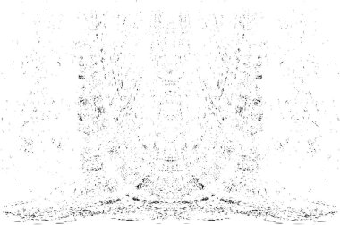 Grunge dikey olarak simetrik siyah beyaz doku. Tek renkli yıpranmış kaplama deseni. 