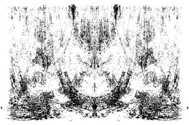 Grunge dikey olarak simetrik siyah beyaz doku. Tek renkli yıpranmış kaplama deseni. 