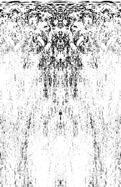 Grunge dikey olarak simetrik siyah beyaz doku. Tek renkli yıpranmış kaplama deseni. 