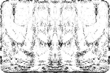 Grunge dikey olarak simetrik siyah beyaz doku. Tek renkli yıpranmış kaplama deseni. 