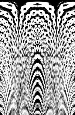 Grunge dikey olarak simetrik siyah beyaz doku. Tek renkli yıpranmış kaplama deseni. 