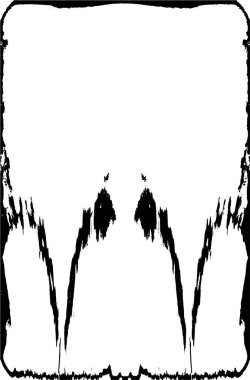 Grunge dikey olarak simetrik siyah beyaz doku. Tek renkli yıpranmış kaplama deseni. 