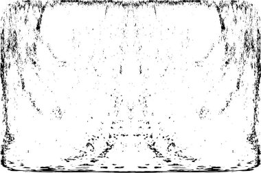 Grunge dikey olarak simetrik siyah beyaz doku. Tek renkli yıpranmış kaplama deseni. 