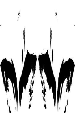 Grunge dikey olarak simetrik siyah beyaz doku. Tek renkli yıpranmış kaplama deseni. 