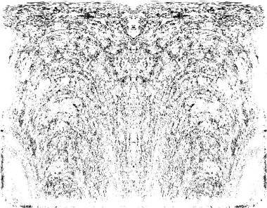 Grunge dikey olarak simetrik siyah beyaz doku. Tek renkli yıpranmış kaplama deseni. 