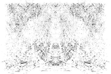 Grunge dikey olarak simetrik siyah beyaz doku. Tek renkli yıpranmış kaplama deseni. 