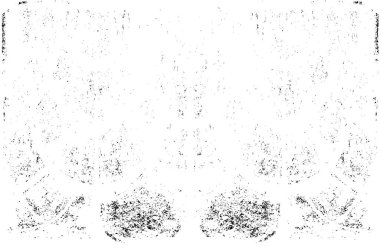 Grunge dikey olarak simetrik siyah beyaz doku. Tek renkli yıpranmış kaplama deseni. 