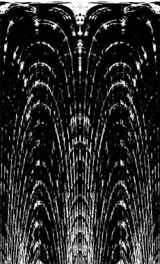 Grunge dikey olarak simetrik siyah beyaz doku. Tek renkli yıpranmış kaplama deseni. 