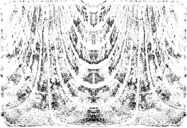 Grunge dikey olarak simetrik siyah beyaz doku. Tek renkli yıpranmış kaplama deseni. 