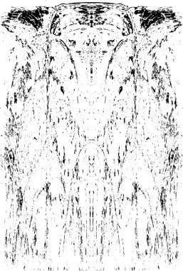 Grunge dikey olarak simetrik siyah beyaz doku. Tek renkli yıpranmış kaplama deseni. 