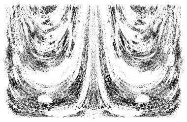 Grunge dikey olarak simetrik siyah beyaz doku. Tek renkli yıpranmış kaplama deseni. 