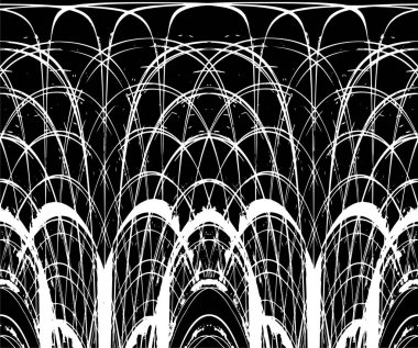 Grunge dikey olarak simetrik siyah beyaz doku. Tek renkli yıpranmış kaplama deseni. 