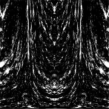 Grunge dikey olarak simetrik siyah beyaz doku. Tek renkli yıpranmış kaplama deseni. 