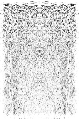 Grunge dikey olarak simetrik siyah beyaz doku. Tek renkli yıpranmış kaplama deseni. 