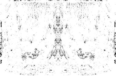 Grunge dikey olarak simetrik siyah beyaz doku. Tek renkli yıpranmış kaplama deseni. 