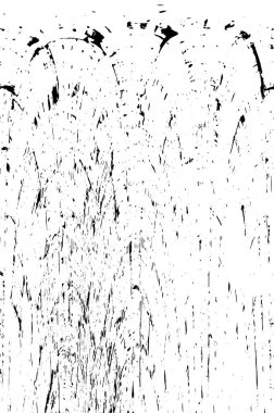 Grunge Siyah ve Beyaz Şehir Vektör Doku Şablonu. Çatlakların, lekelerin, çiplerin, çizgilerin koyu arkaplanı.