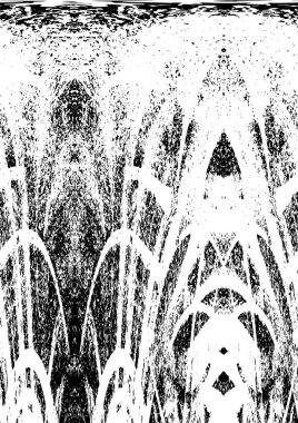 Grunge Siyah ve Beyaz Şehir Vektör Doku Şablonu. Çatlakların, lekelerin, çiplerin, çizgilerin koyu arkaplanı.