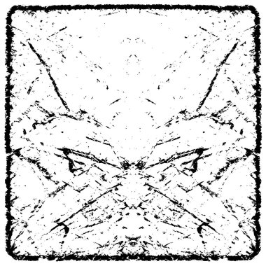 Grunge Siyah ve Beyaz Şehir Vektör Doku Şablonu. Çatlakların, lekelerin, çiplerin, çizgilerin koyu arkaplanı.