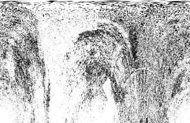 Grunge Siyah ve Beyaz Şehir Vektör Doku Şablonu. Çatlakların, lekelerin, çiplerin, çizgilerin koyu arkaplanı.