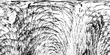 Grunge Siyah ve Beyaz Şehir Vektör Doku Şablonu. Çatlakların, lekelerin, çiplerin, çizgilerin koyu arkaplanı.