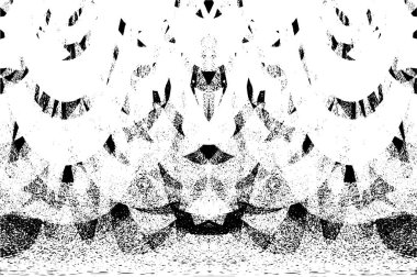 Grunge Siyah ve Beyaz Şehir Vektör Doku Şablonu. Çatlakların, lekelerin, çiplerin, çizgilerin koyu arkaplanı.