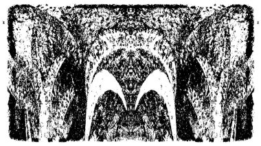 Grunge Siyah ve Beyaz Şehir Vektör Doku Şablonu. Çatlakların, lekelerin, çiplerin, çizgilerin koyu arkaplanı.