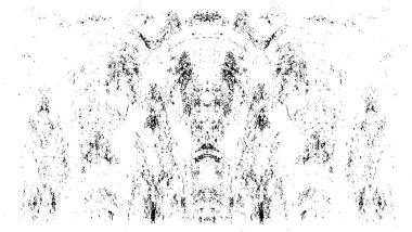 Grunge Siyah ve Beyaz Şehir Vektör Doku Şablonu. Çatlakların, lekelerin, çiplerin, çizgilerin koyu arkaplanı.