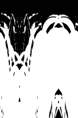 Grunge Siyah ve Beyaz Şehir Vektör Doku Şablonu. Çatlakların, lekelerin, çiplerin, çizgilerin koyu arkaplanı.