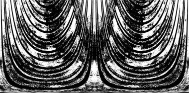 Grunge dikey olarak simetrik siyah beyaz doku. Tek renkli yıpranmış kaplama deseni. 