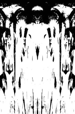 Grunge Siyah ve Beyaz Şehir Vektör Doku Şablonu. Çatlakların, lekelerin, çiplerin, çizgilerin koyu arkaplanı.