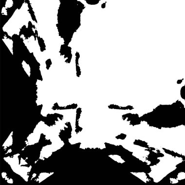 Grunge Siyah ve Beyaz Şehir Vektör Doku Şablonu. Çatlakların, lekelerin, çiplerin, çizgilerin koyu arkaplanı.