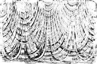 Grunge Siyah ve Beyaz Şehir Vektör Doku Şablonu. Çatlakların, lekelerin, çiplerin, çizgilerin koyu arkaplanı.