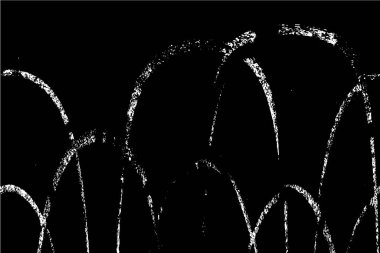 Grunge Siyah ve Beyaz Şehir Vektör Doku Şablonu. Çatlakların, lekelerin, çiplerin, çizgilerin koyu arkaplanı.