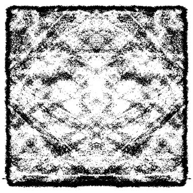 Grunge Siyah ve Beyaz Şehir Vektör Doku Şablonu. Çatlakların, lekelerin, çiplerin, çizgilerin koyu arkaplanı.