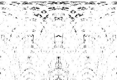 Grunge Siyah ve Beyaz Şehir Vektör Doku Şablonu. Çatlakların, lekelerin, çiplerin, çizgilerin koyu arkaplanı.