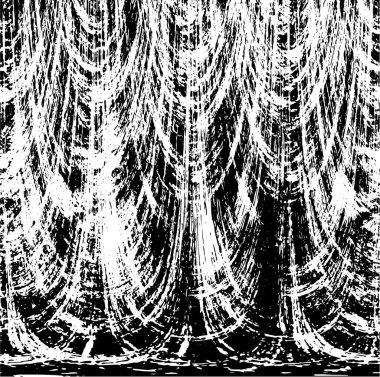 Grunge Siyah ve Beyaz Şehir Vektör Doku Şablonu. Çatlakların, lekelerin, çiplerin, çizgilerin koyu arkaplanı.