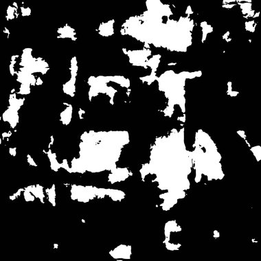 Grunge Siyah ve Beyaz Şehir Vektör Doku Şablonu. Çatlakların, lekelerin, çiplerin, çizgilerin koyu arkaplanı.